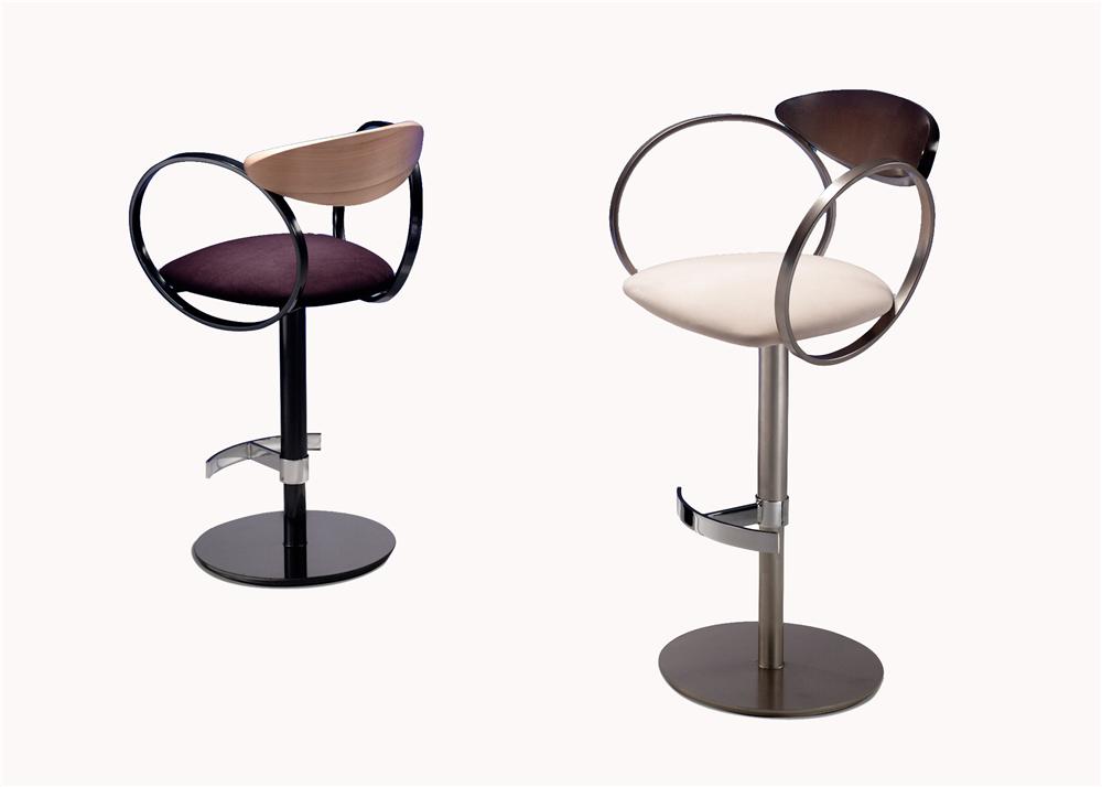Elite Modern Eclipse Swivel Bar Stool with Hydraulic Adjustment